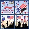 Patriotic Window Clings Stickers Double-Sided USA Stars Shape (Patriotic Clings)